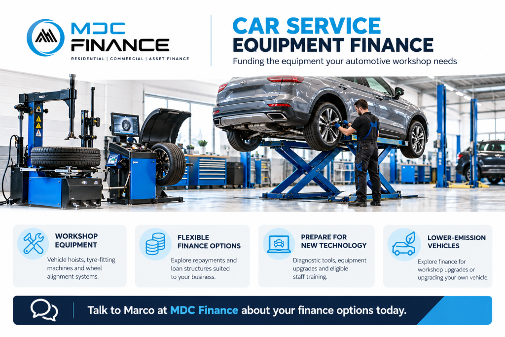 Car Service Equipment Finance Infographic